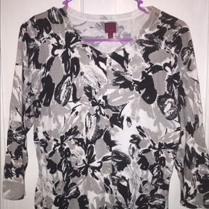 Black/white blouse small